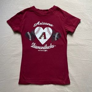 Arizona Diamondbacks Baseball Girls Shirt Sleeved Graphic Tee Size Medium